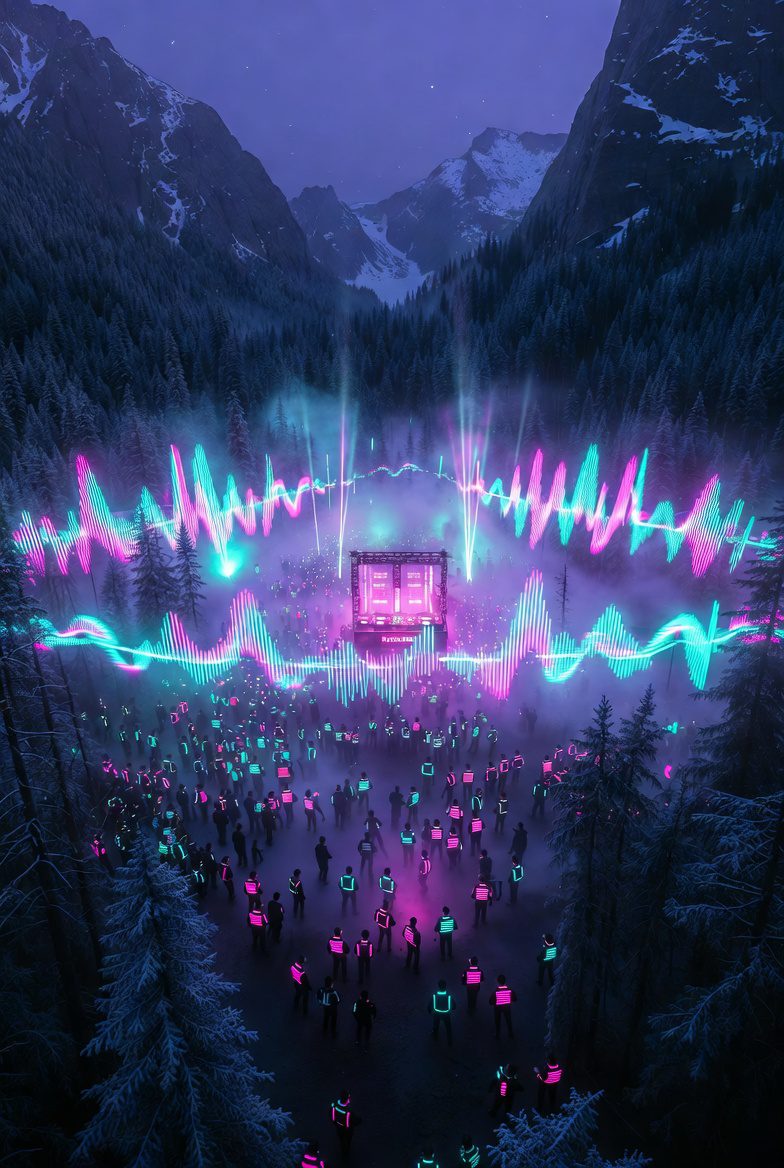 Electronic festival energy