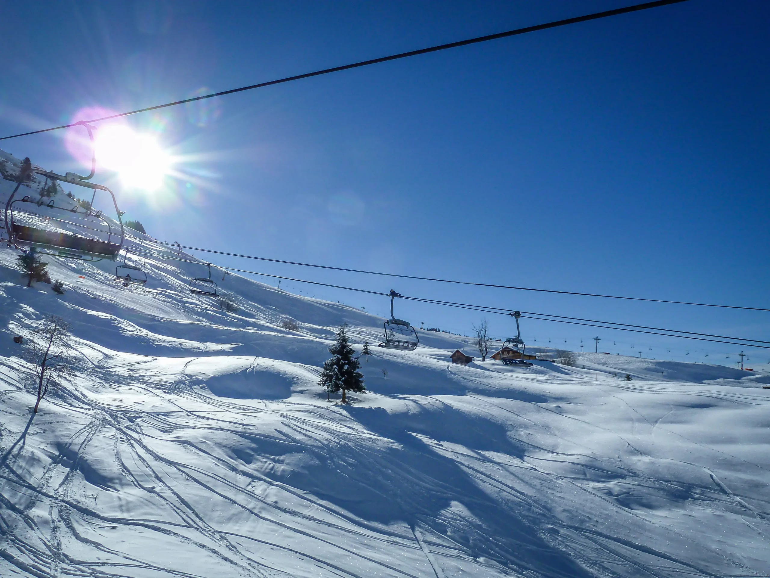 Snowy slopes scenery