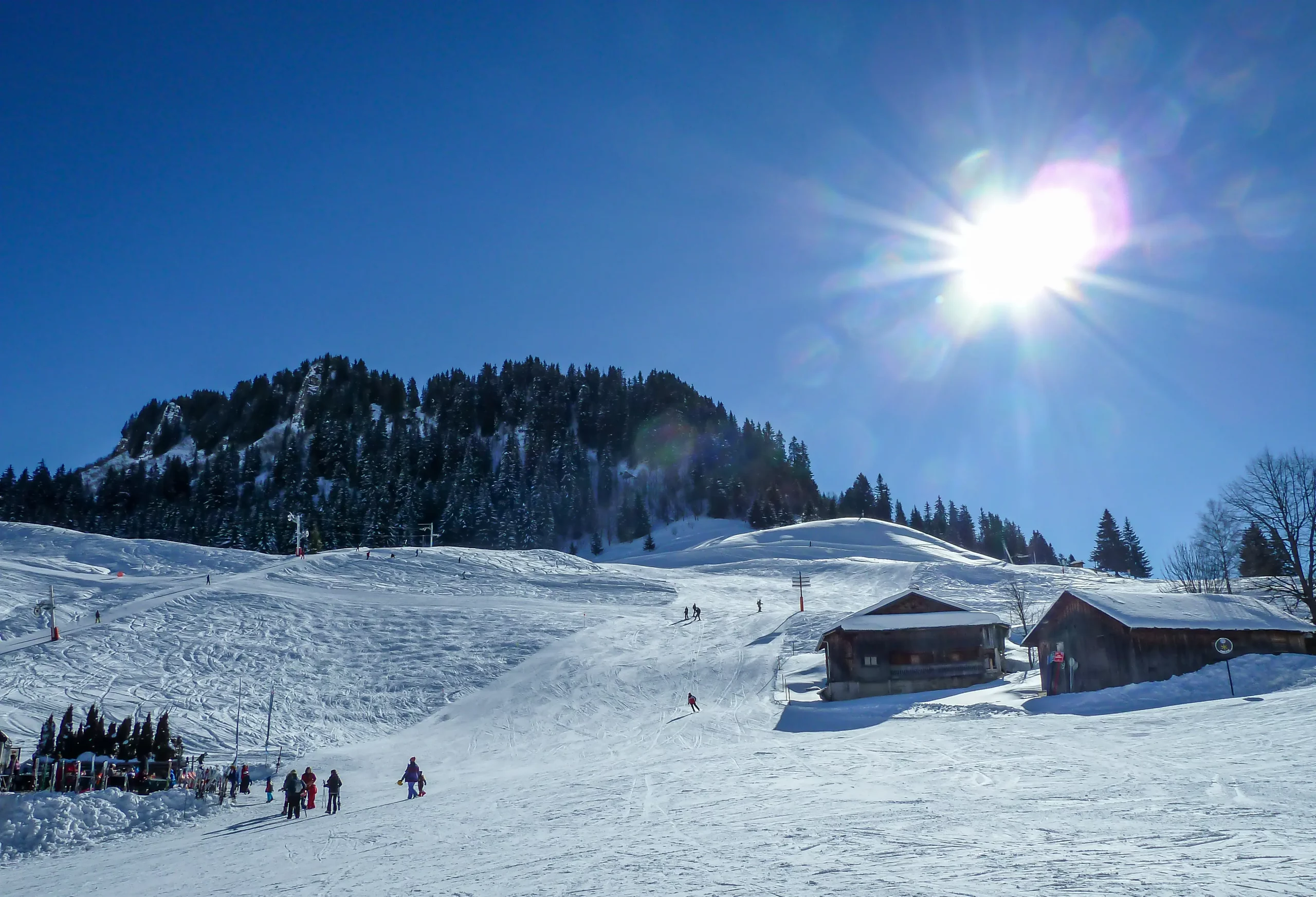 Mountain snow escape