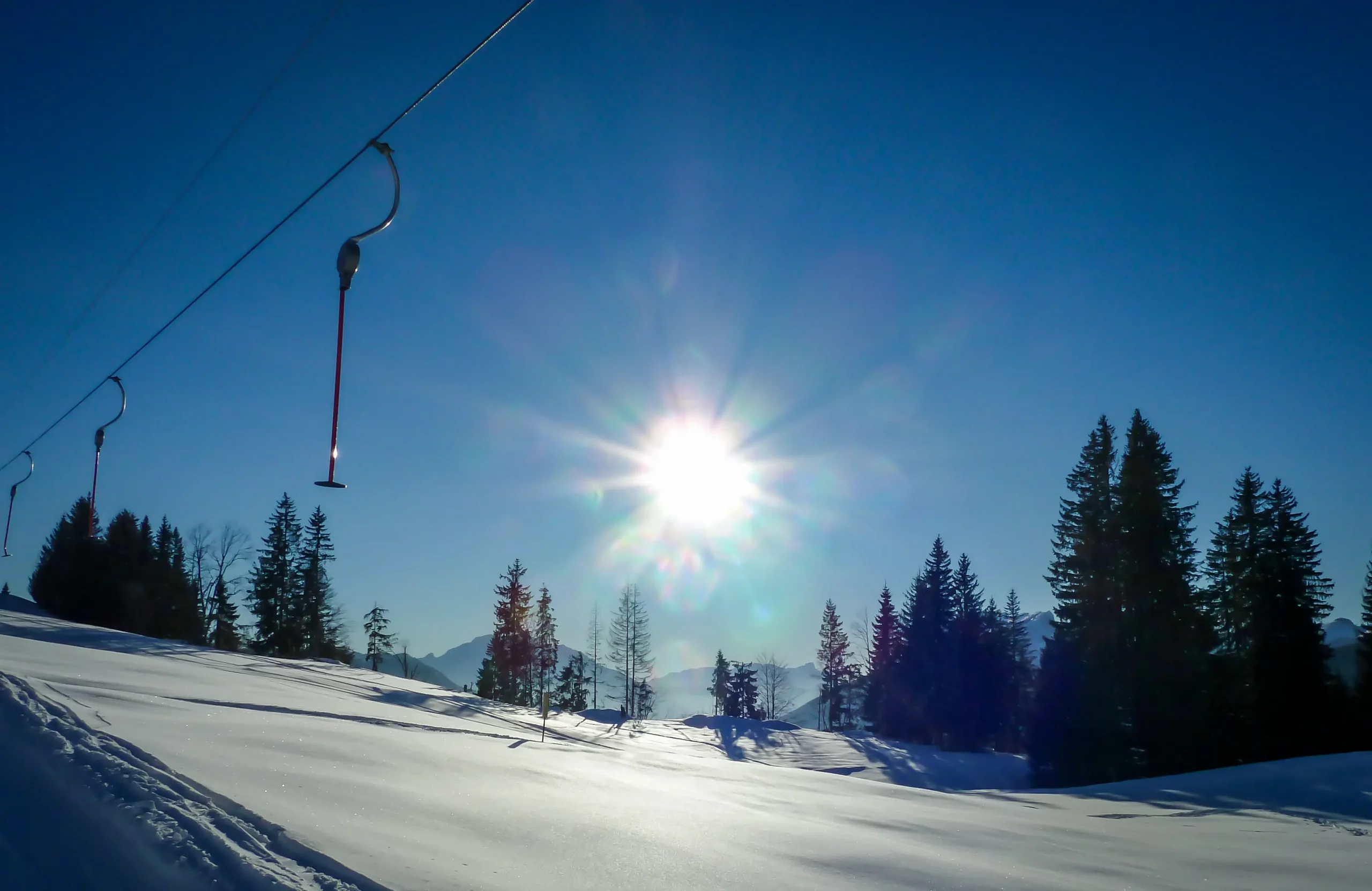 Glacier skiing views