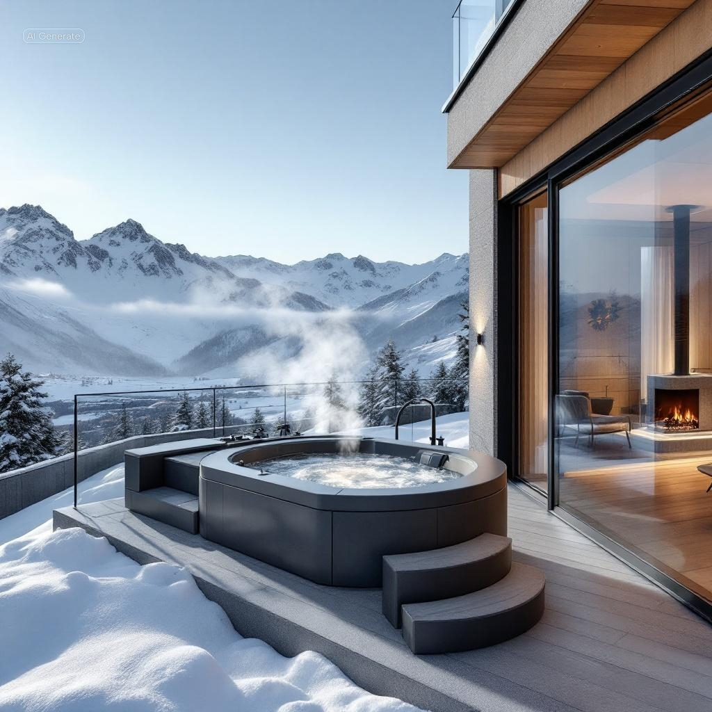 Alpine peaks panorama