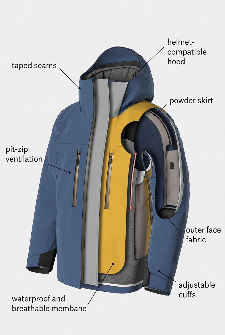 Jacket technology cutaway diagram