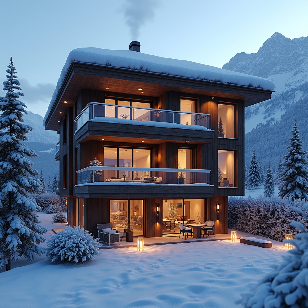 Modern ski hotel