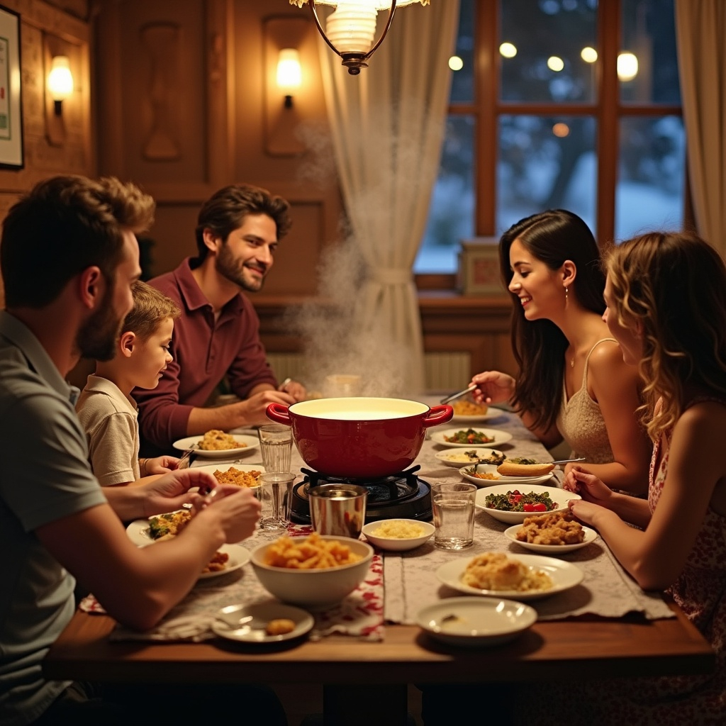 Mountain restaurant scene