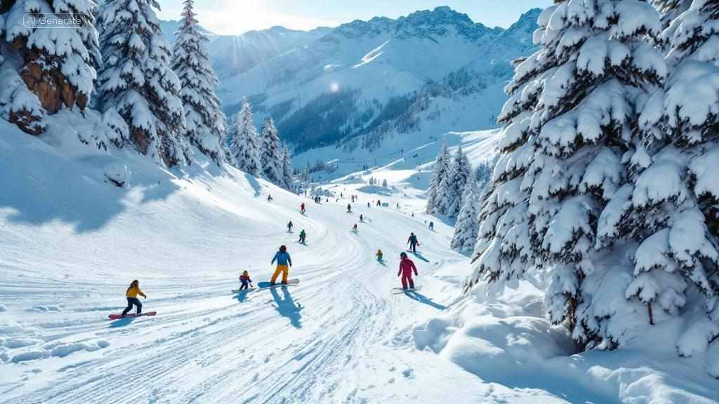 Snowboarders on mountain