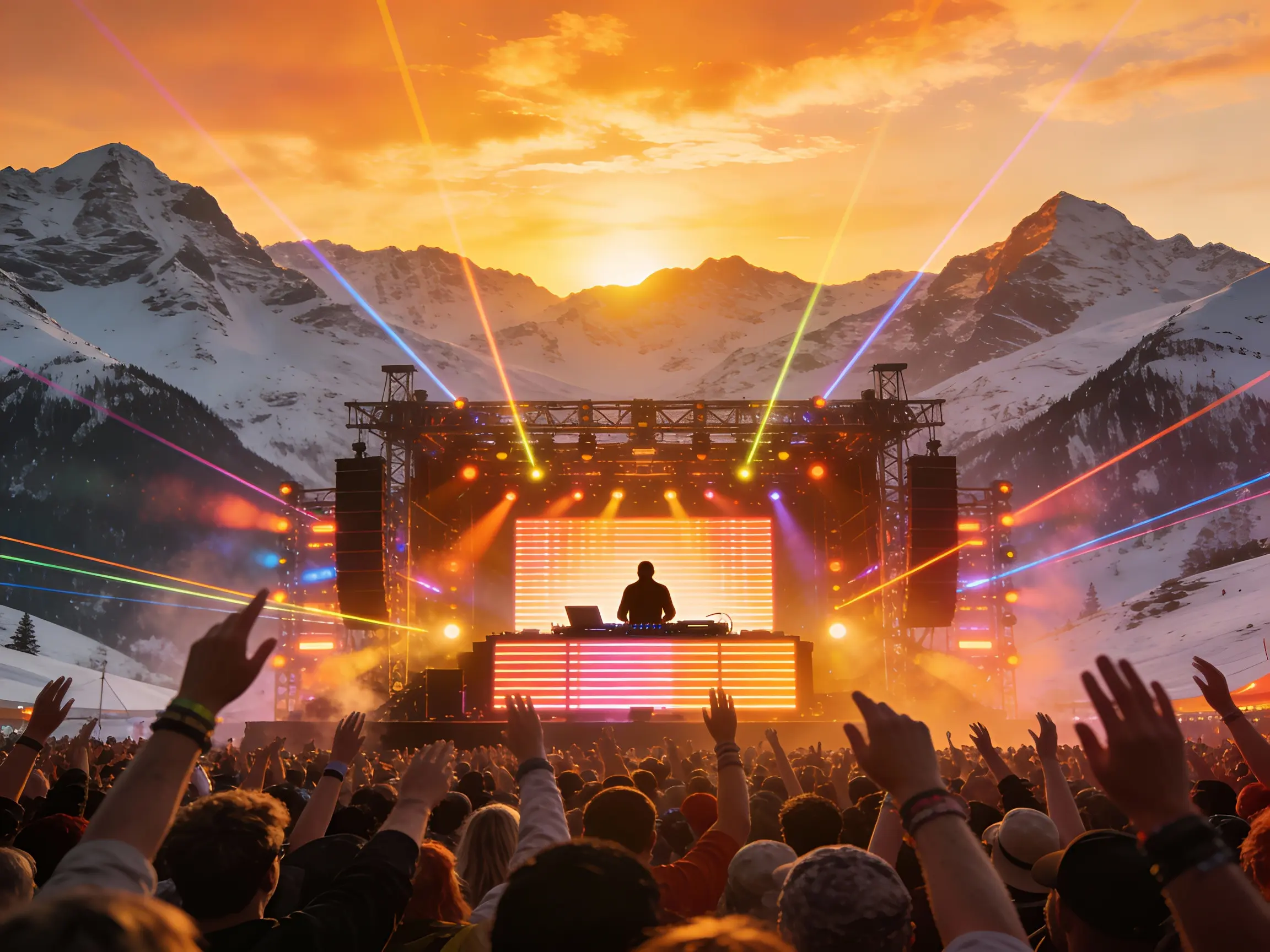 Festival stage setup