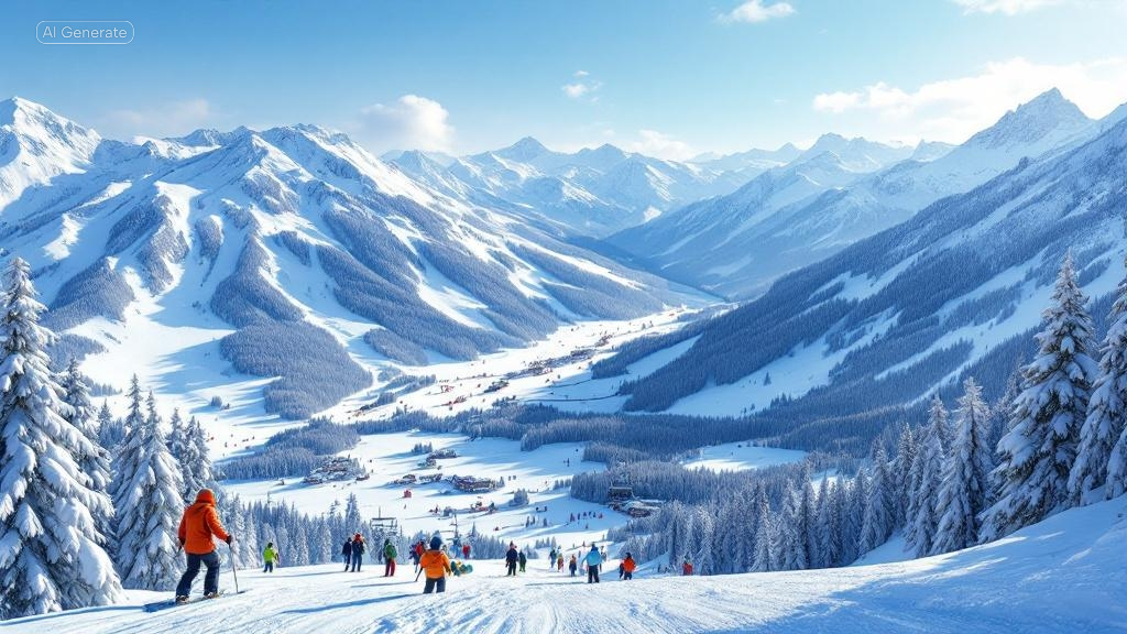 Ski lift mountain views